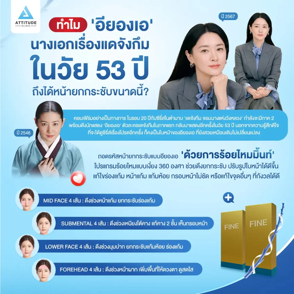 ทำไม… ‘อียองเอ' นางเอกเรื่องแดจังกึม ในวัย 53 ปี ถึงได้หน้ายกกระชับขนาดนี้?