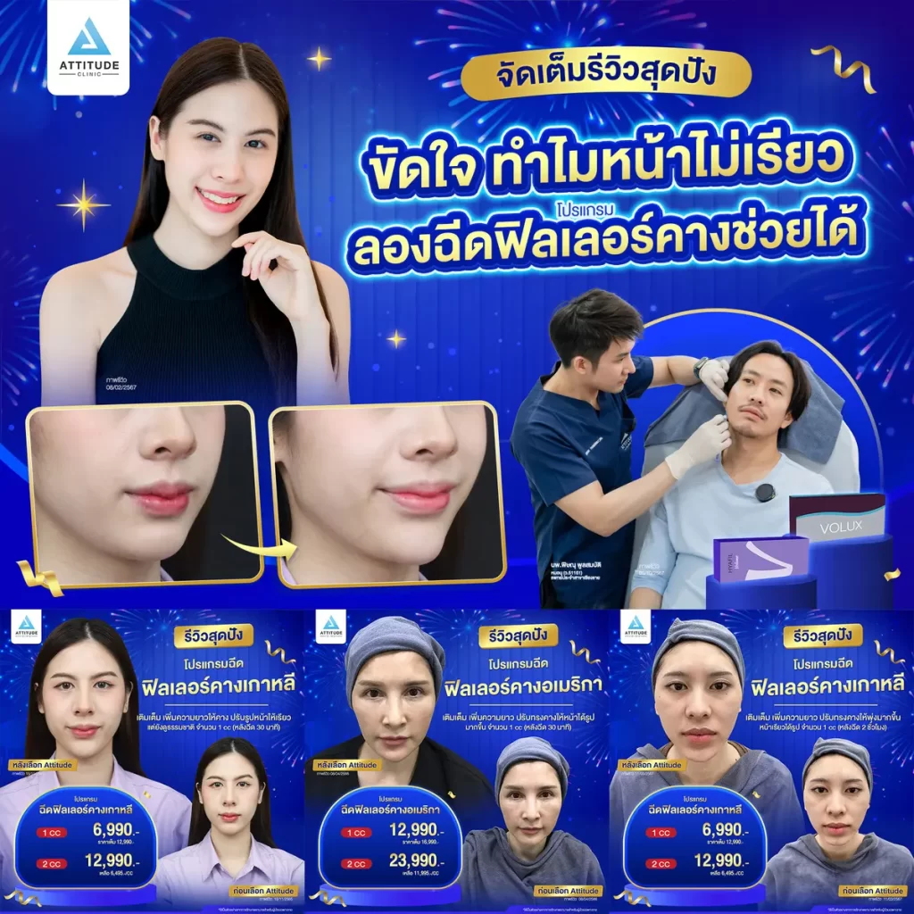 รวมรีวิวโปรแกรมฉีดฟิลเลอร์คางสุดปัง หมดปัญหากวนใจ เลิกสงสัยทำไมหน้าไม่เรียว